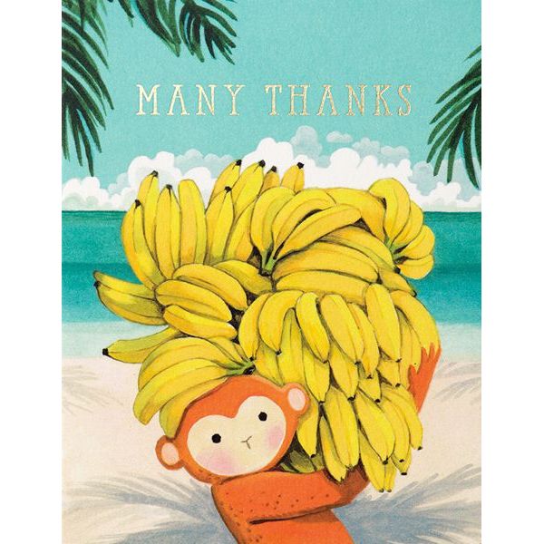 Many Thanks  - Monkey Greeting Card