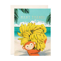 Many Thanks  - Monkey Greeting Card