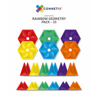 Connetix Tiles Rainbow 30 Piece Geometry Pack