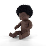 Miniland Doll, Anatomically Correct Baby, African Down Syndrome Girl, 38cm