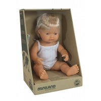 Miniland Doll, Anatomically Correct Baby, Caucasian Boy, 38cm