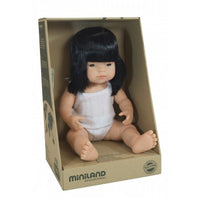 Miniland Doll, Anatomically Correct Baby, Asian Girl, 38cm
