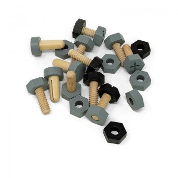 Wooden Workshop Tools - Screws, Nuts and Bolts Set 21 pieces
