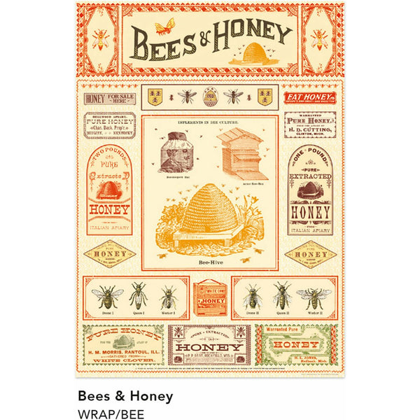 Vintage Poster/Gift Wrap | Bees & Honey