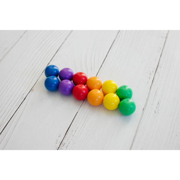 Connetix Rainbow Replacement Balls Pack Image of all coloured balls 