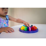 Djeco Toddler Flower Crayon Set - Girl playing