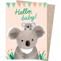 New Baby Greeting Card - Hello Baby Koala