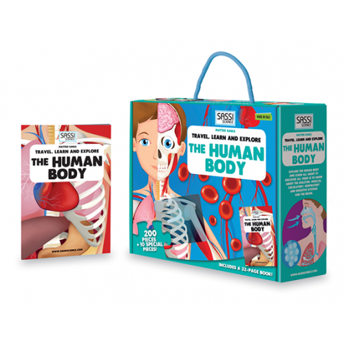 Learn & Explore The Human Body || Sassi Travel Puzzle and Book Set