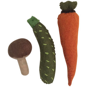 Papoose Felt Food //  Carrot, Zucchini and Mushroom