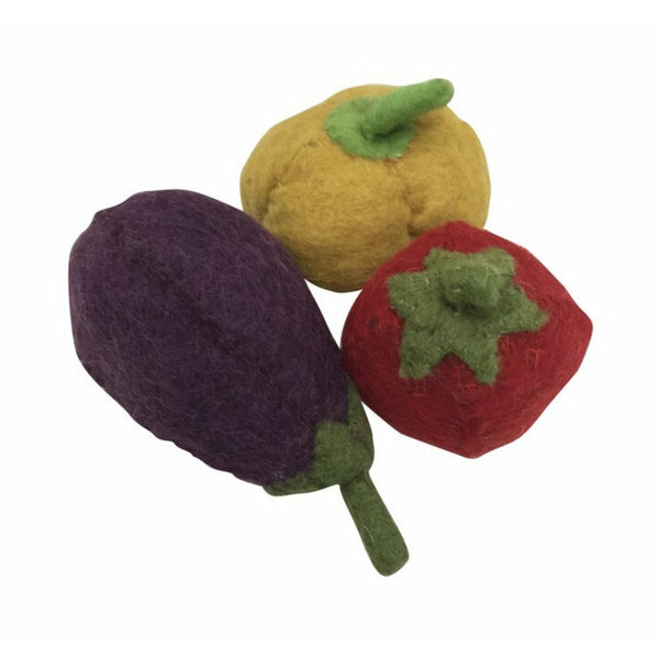 Papoose Felt Food //  Capsicum, Eggplant & Tomato